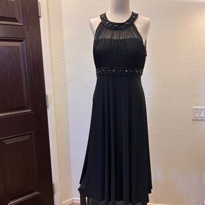 Jessica Howard Black Beaded Dress Size 14